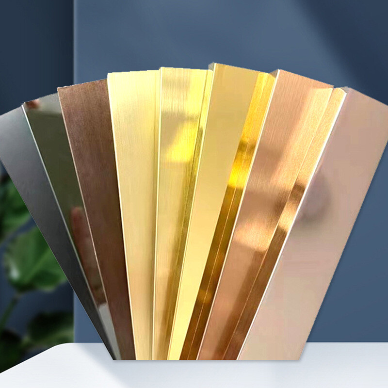 Hotel Decorative Plane Line Brushed Titanium Stainless Steel Line Manufacturer Wholesale Rose Gold Stainless Steel Baseboard