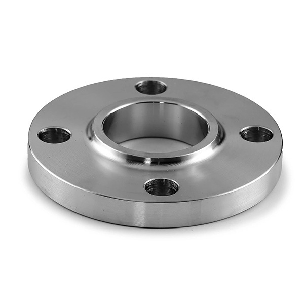 Flange with neck for flat welding