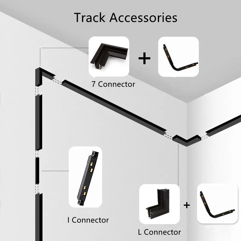 Recessed Magnetic Track Light System Magnet Ceiling Recessed Magnetic Track Track 48V Dali 2M