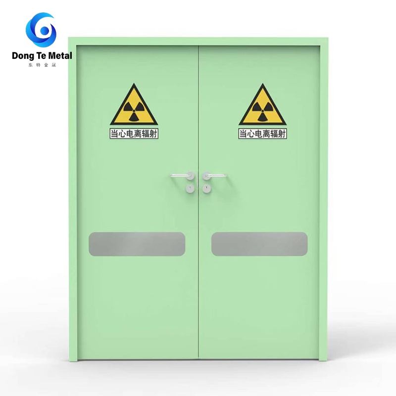 Hinged lead door