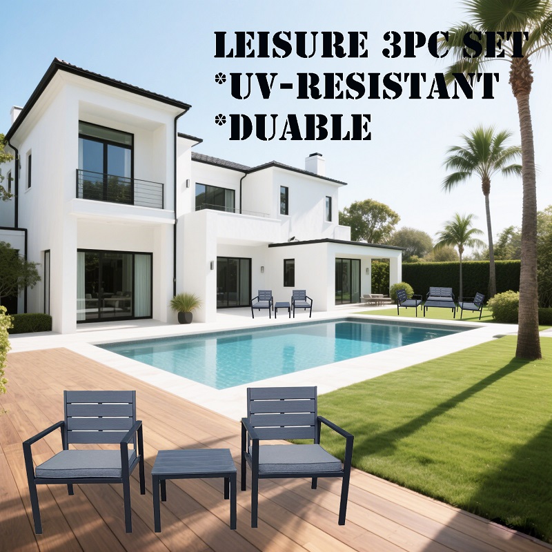 Yimire Modern Outdoor 3-Piece Patio Furniture Set Home & Garden Modern Sofa with Waterproof Cushions for Sale