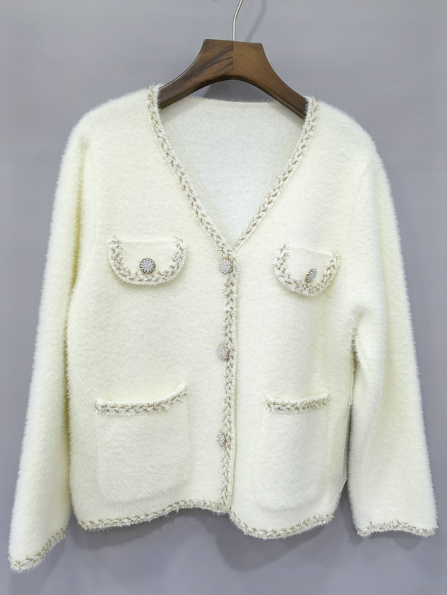 Knitted short cardigan
