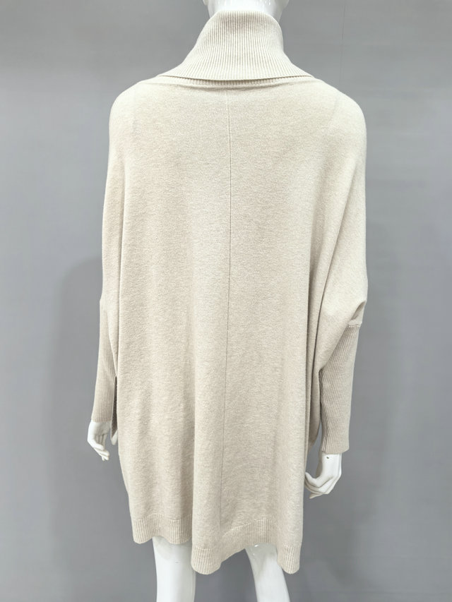 Loose fit high neck