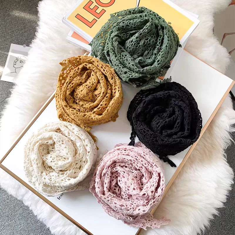 Women's knitted imitation hand hook scarf 