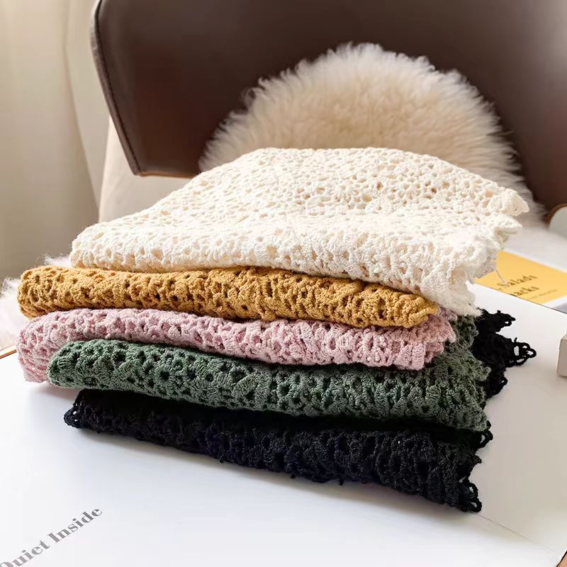 Women's knitted imitation hand hook scarf 