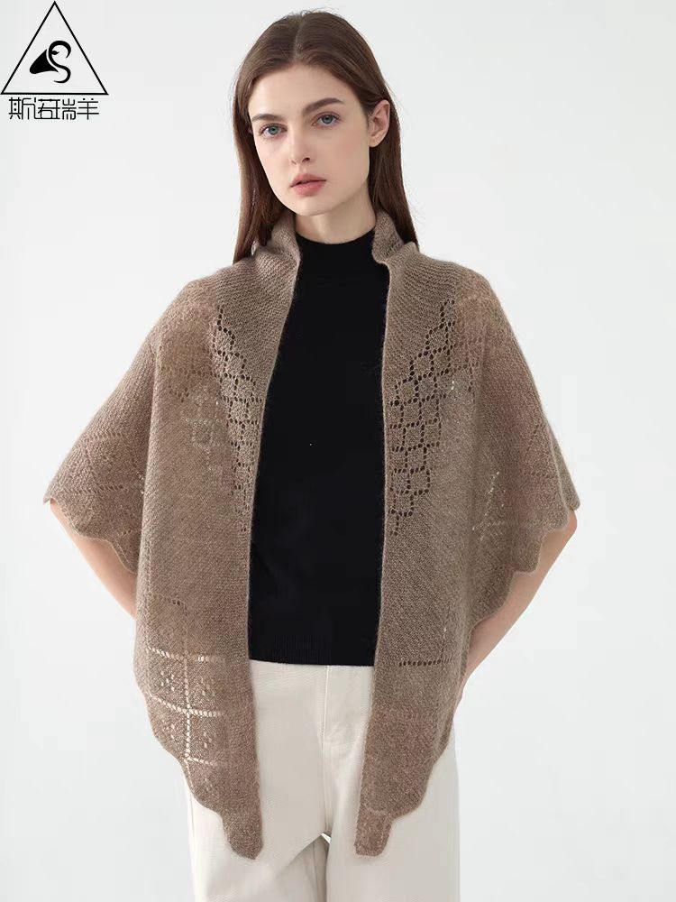 Women's knitted shawl scarf