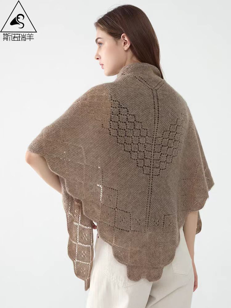 Women's knitted shawl scarf