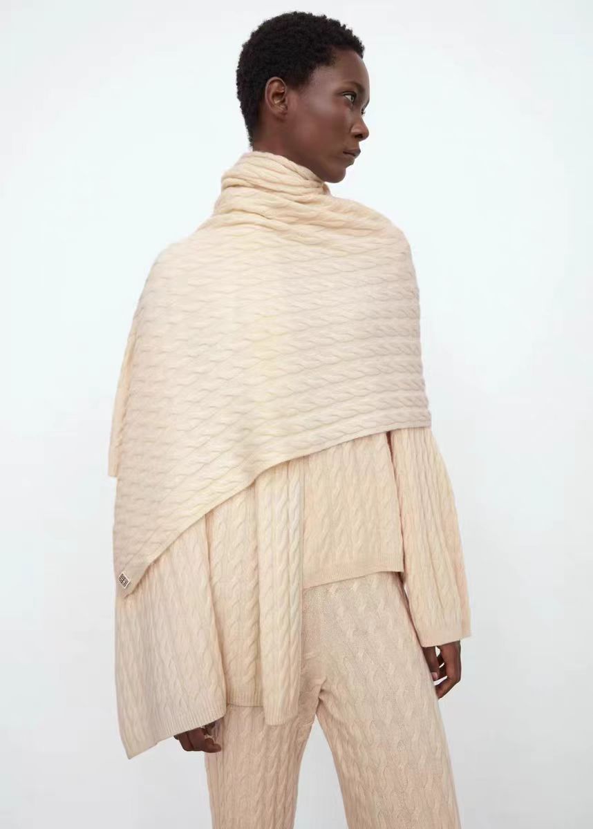 Women's knitted shawl scarf