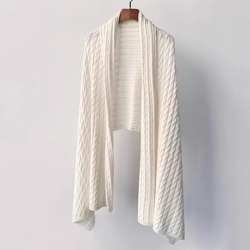 Women's knitted shawl scarf