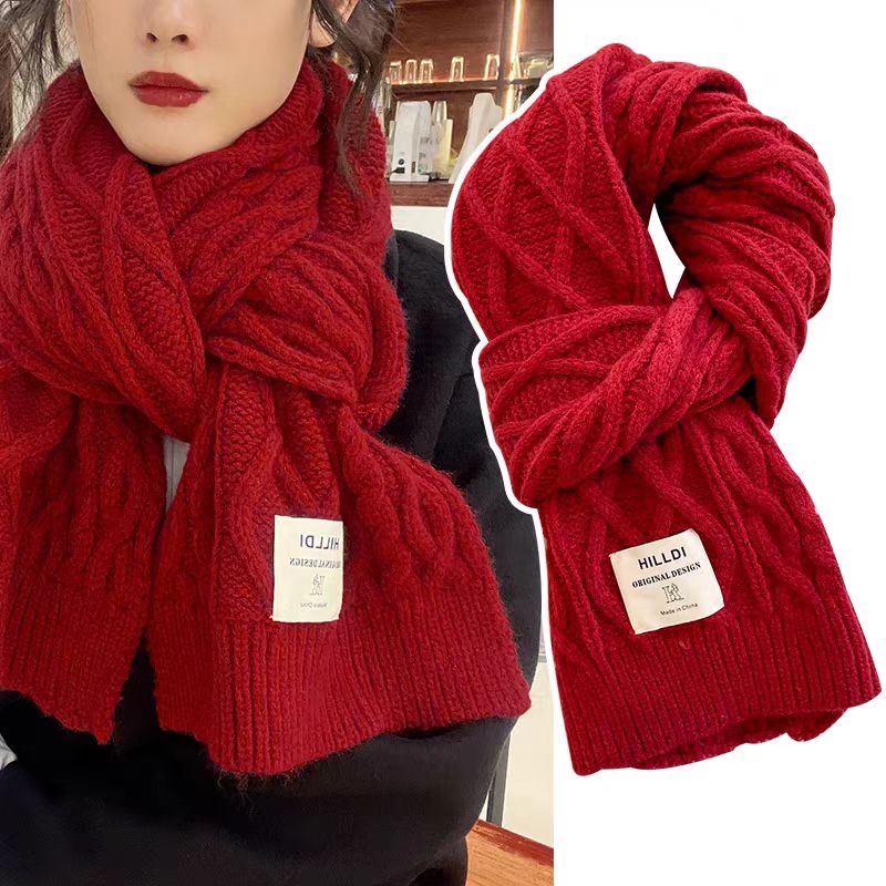 Women's knitting Fried Dough Twists scarf