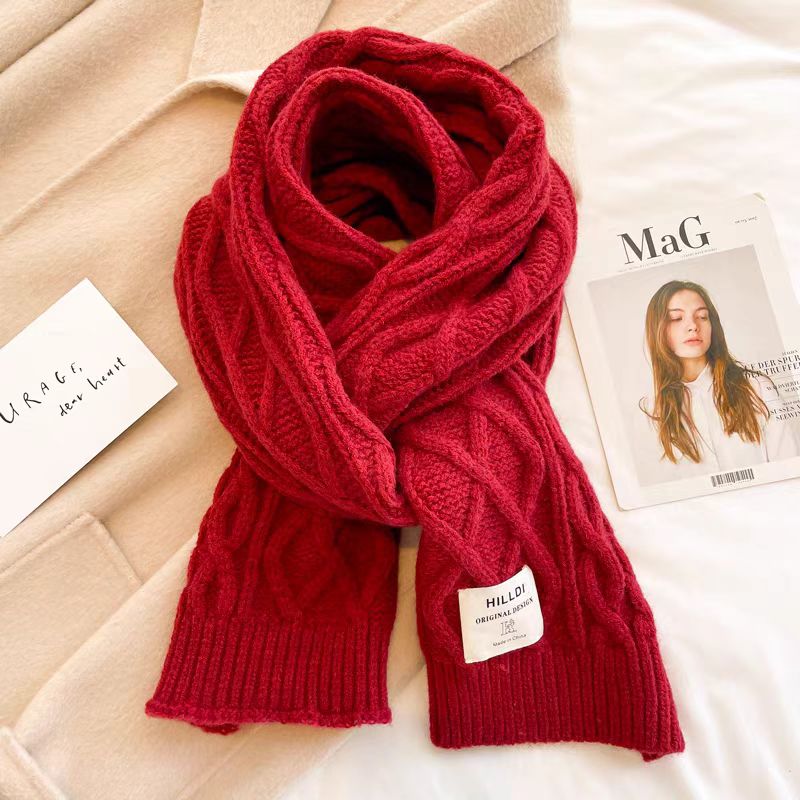 Women's knitting Fried Dough Twists scarf