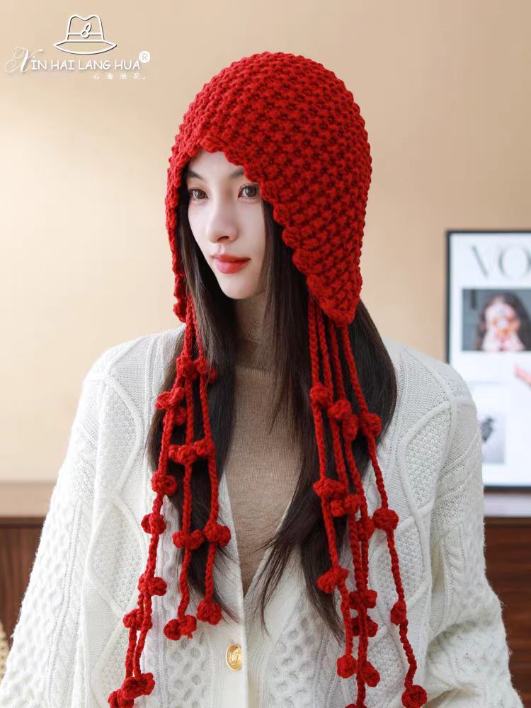 Ladies' autumn and winter knitted hats