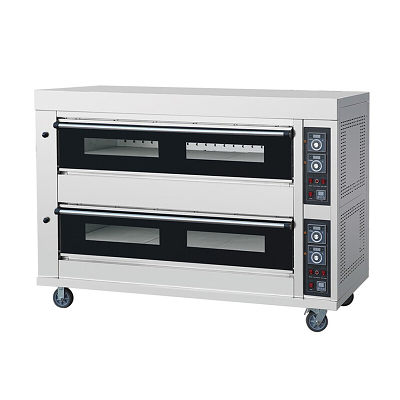 Two Layers Six Trays Gas Deck Oven
