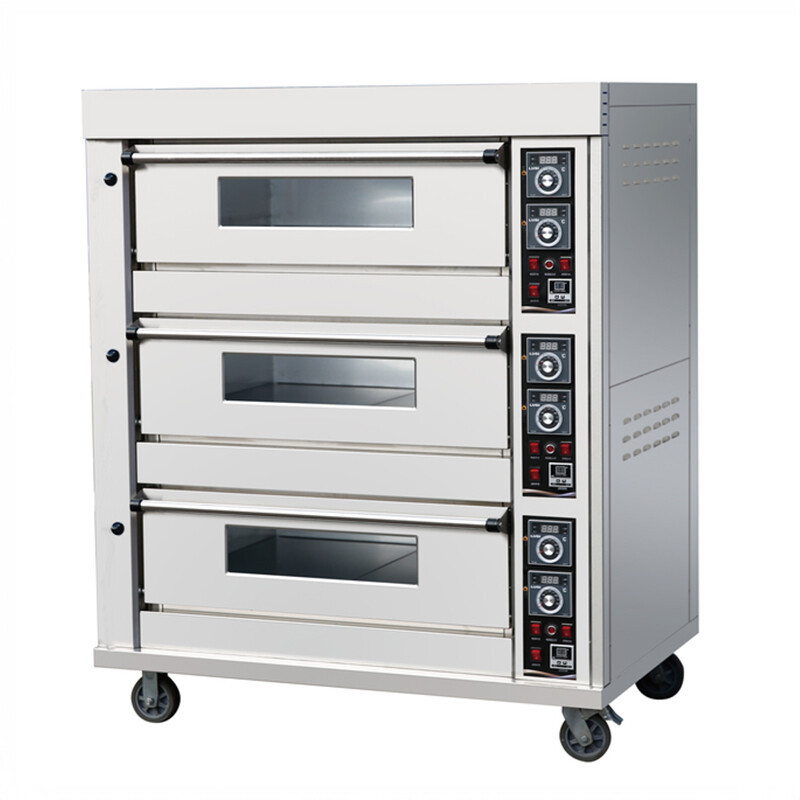 Three Layers Six Trays Gas Deck Oven