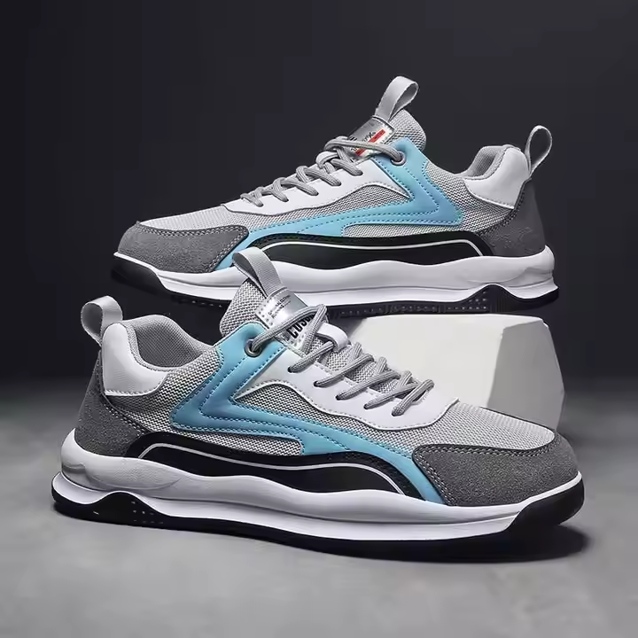 New men's breathable lace-up running shoes for summer are trendy and versatile, fashionable and casual sneakers