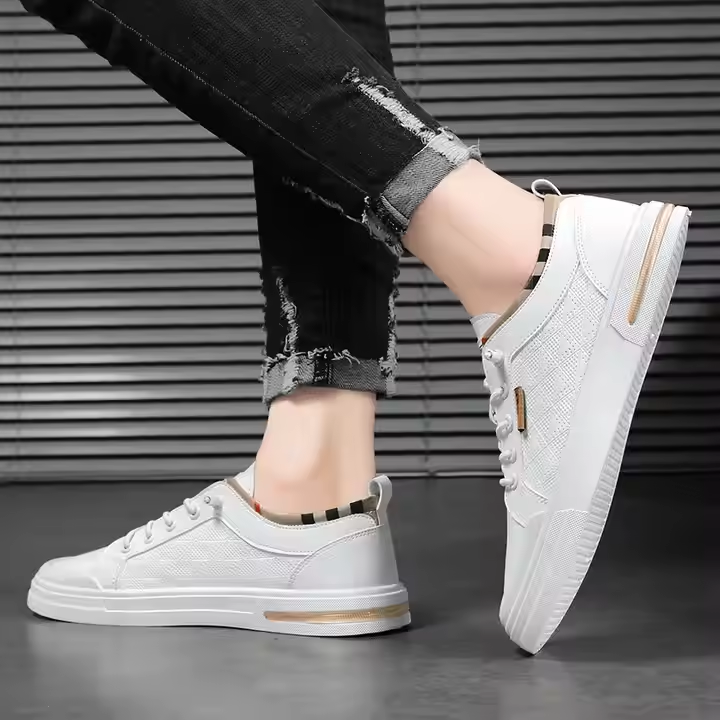 2025 New Elastic Band Casual Multifunctional Work Athletic Board Shoes Men's Lightweight Waterproof Soft-Soled Athleisure Shoes