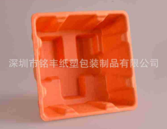Electrical appliance inner packaging with shock-proof paper-plastic combination and colored paper tray