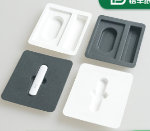 Wholesale electronic cigarette paper trays, wet-pressed pulp molded buffer protection inner trays, environmentally friendly raw material packaging box paper trays.