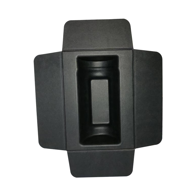 Black bottle liner made of wood pulp, recyclable packaging material, inner lining of the product is made of wood pulp, recyclable, black wet-pressed bottle liner with shock-absorbing paper inner lining. Black bottle liner made of wood pulp, recyclable packaging material, inner lining of the product is made of wood pulp, recyclable, black wet-pressed bottle liner with shock-absorbing paper inner lining.