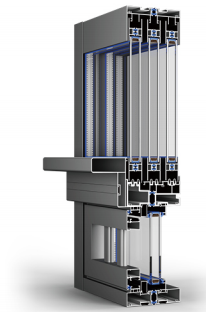 sliding window/Six-track ultra-narrow broken bridge sliding window