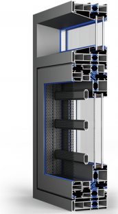 Broken bridge outer and inner flat frame window screen integrated window