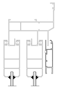 83 NON-BROKEN BRIDGE TWO-TRACK PUSH AND PULL WINDOW (BAG SET) 