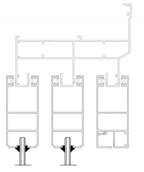 105 NON-BROKEN BRIDGE THREE-TRACK PUSH AND PULL WINDOW (BAG SET )