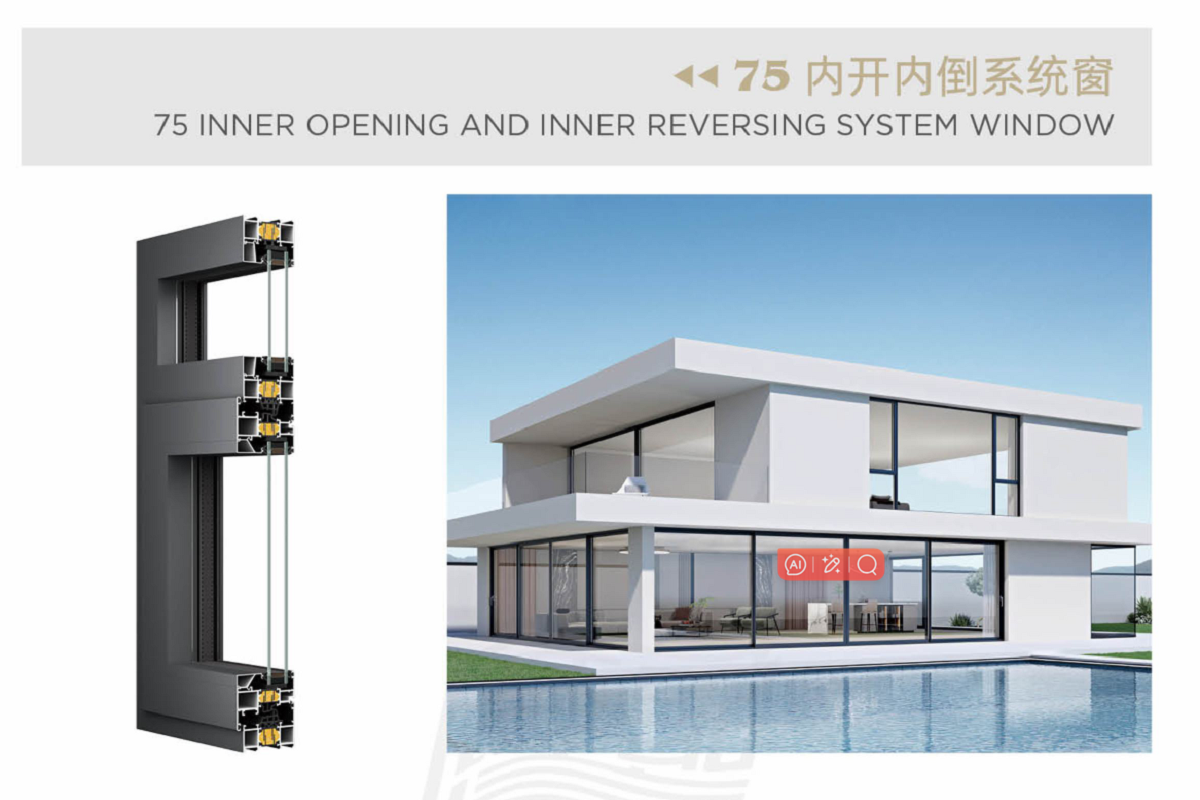 75Inner Opening And Inner Reversing System Window|Tilt and Turn Window|Awning Window|Casement Window
