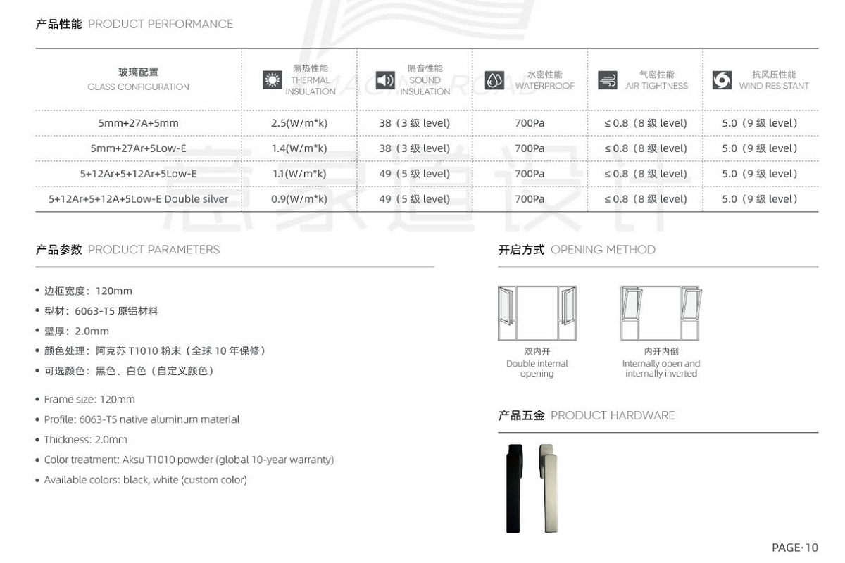Casement Window\Tilt and Turn Window\Awning Window\Bridge Break System Window\​​Double internal opening\aluminum windows\Internally Open And Internally Inverted\Double Glazed Windows