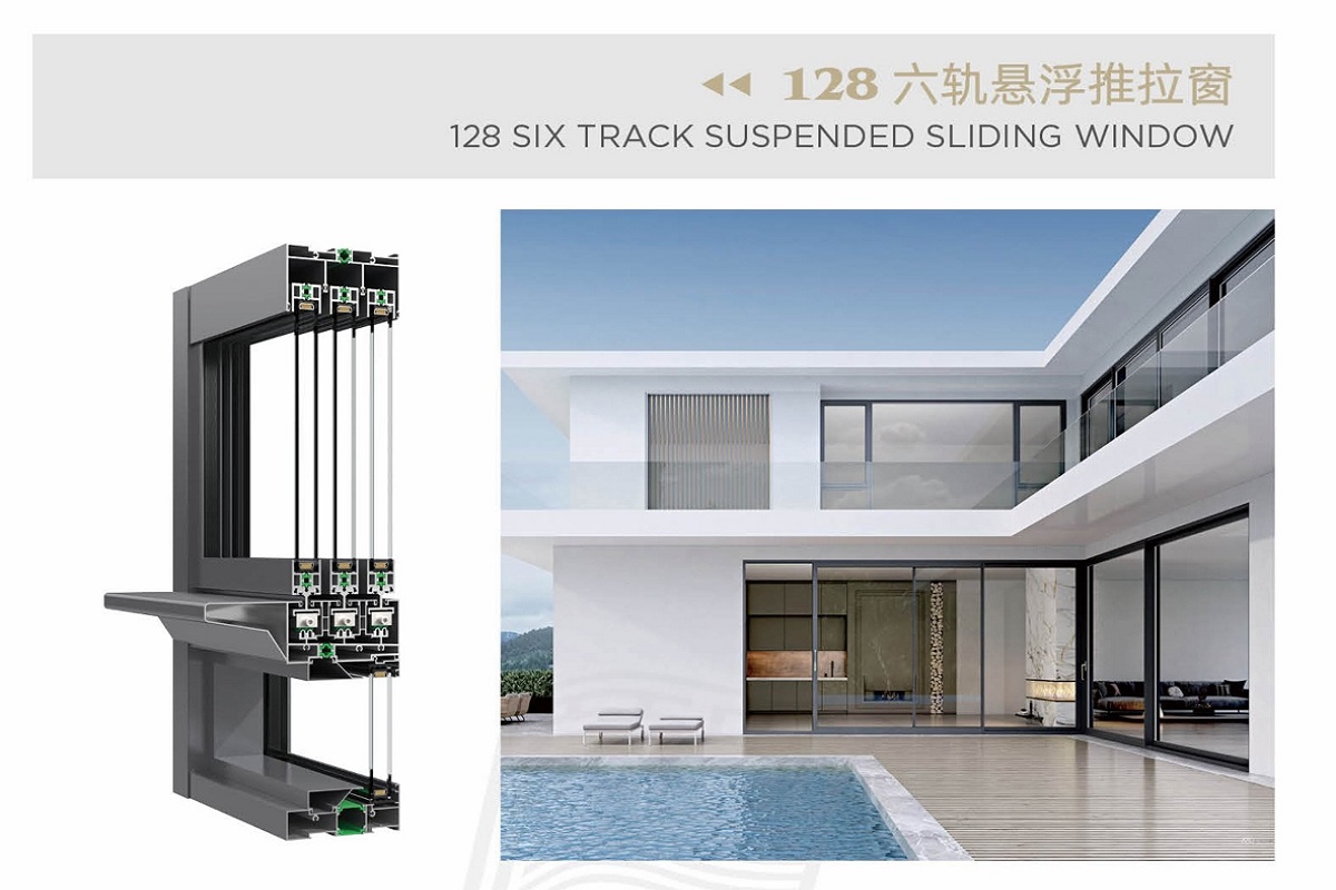Six Track Suspended Sliding Window​\glass window\aluminium window sliding