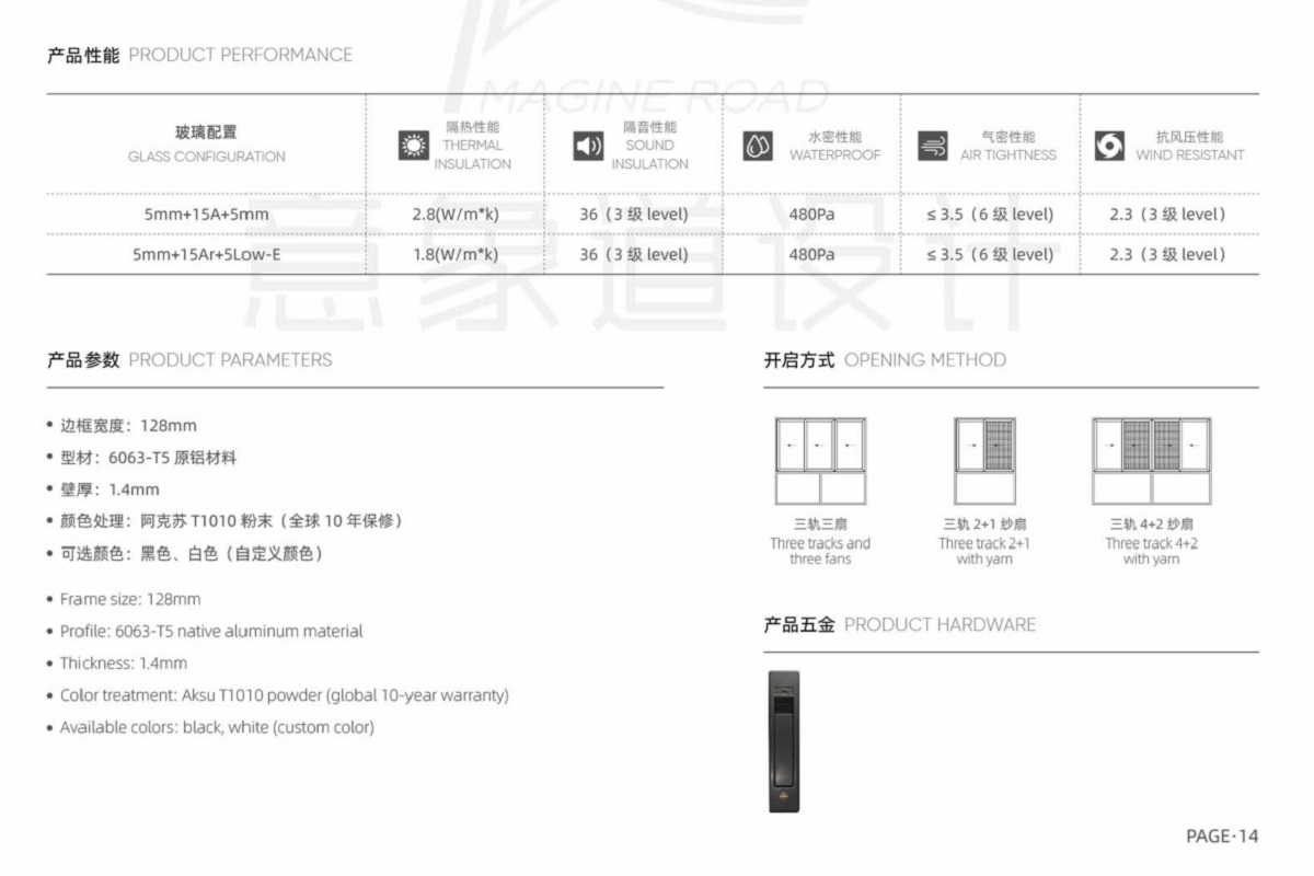 Six Track Suspended Sliding Window​\glass window\aluminium window sliding