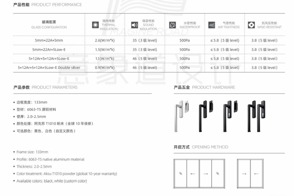 Sliding Glass Door\Insulated Bridge Break Sliding Door​\Sliding Door Design\Glass Door