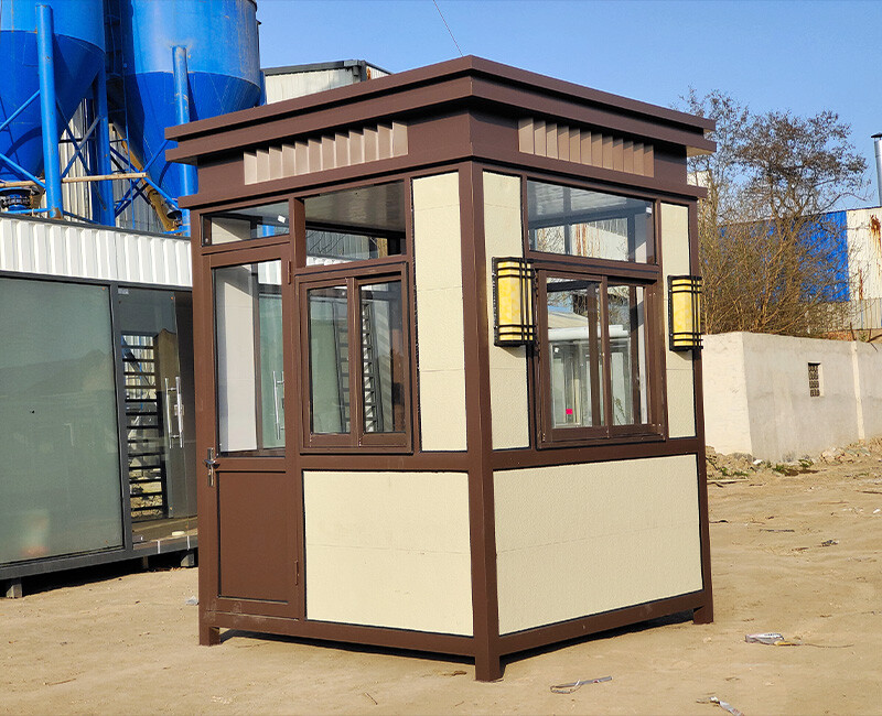 Durable steel structure integrated security duty room toll booth guard room