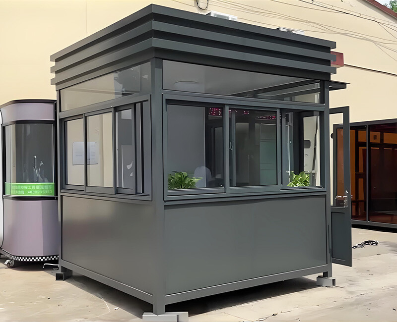 Durable steel structure integrated security duty room toll booth guard room