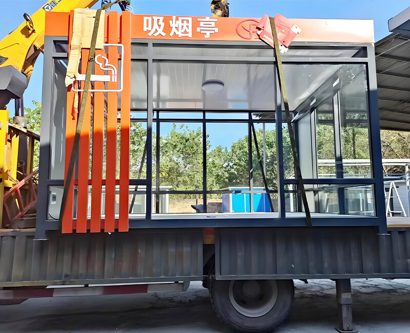 Prefabricated outdoor smoking booths