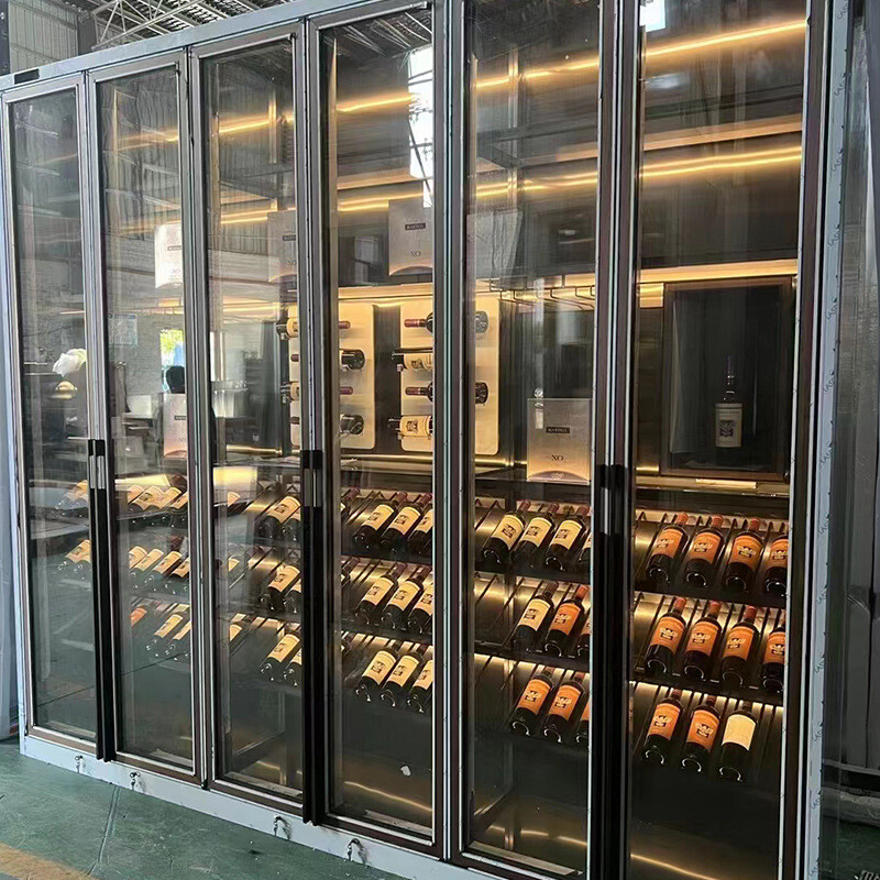 Luxury Reserve Edition Stainless Steel Constant Temperature Wine Cabinet Custom Store Commercial Wine Wine Dealer Stainless Steel Wine Cabinet
