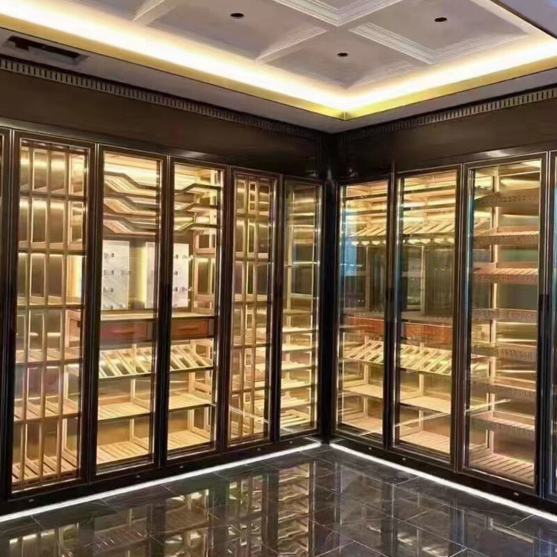 Stainless steel wine cabinet display rack, liquor display cabinet, tobacco wine cabinet, villa wine cellar wine cabinet