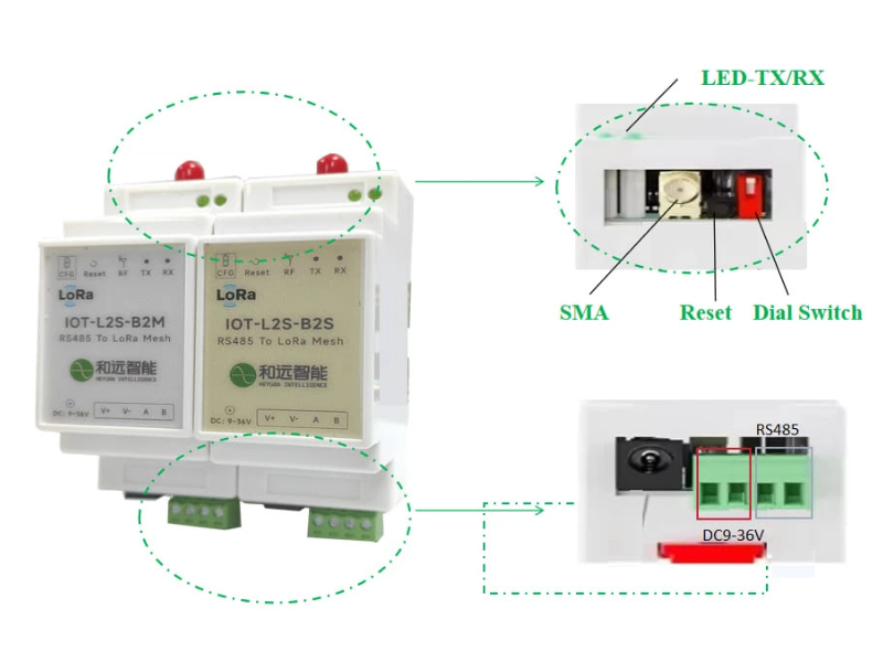 RS485 to LoRa Wireless Data Converter