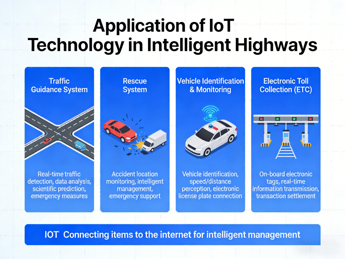 The Application of IoT Technology in Intelligent Highways