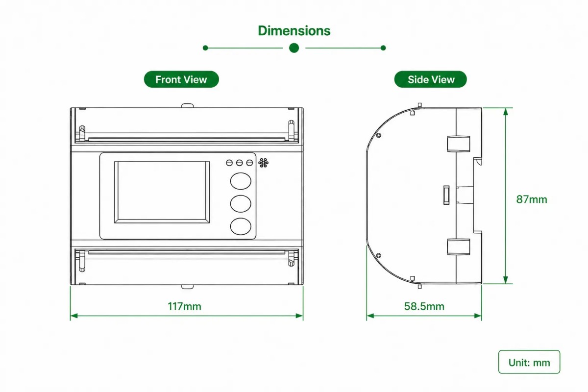 HYFW Three phase energy meter Dimension HYFW Three phase energy meter Dimension