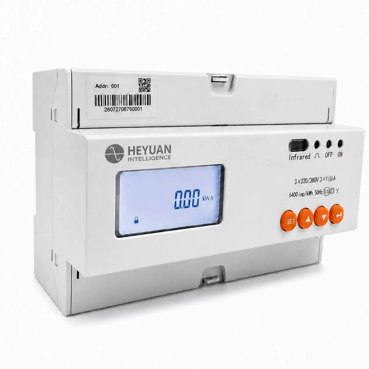 Three Phase Din Rail Mounted Internal Control Energy Meter