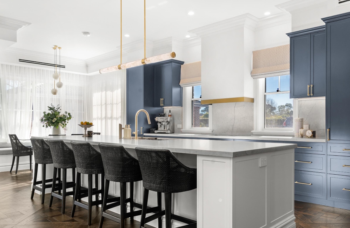 Serene Sea and Sky Inspired Interior with Crafted Floors