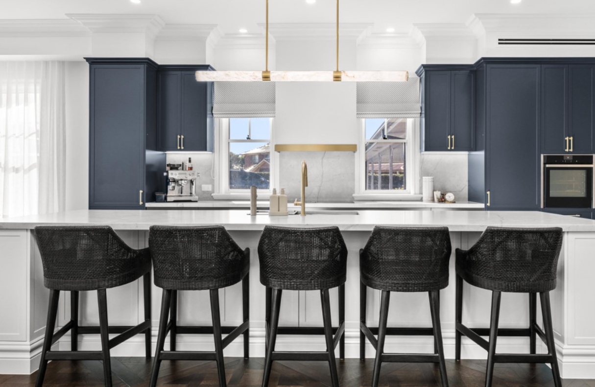 Serene Sea and Sky Inspired Interior with Crafted Floors