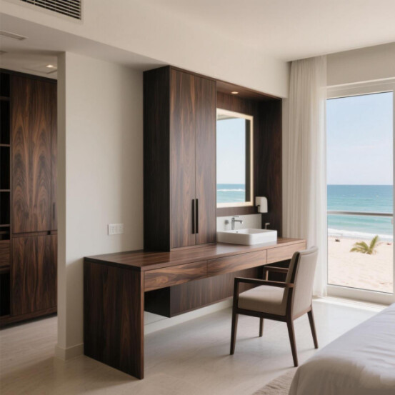 Sustainable Modern Minimalist Furniture for Cancun Seaside Resort Hotel