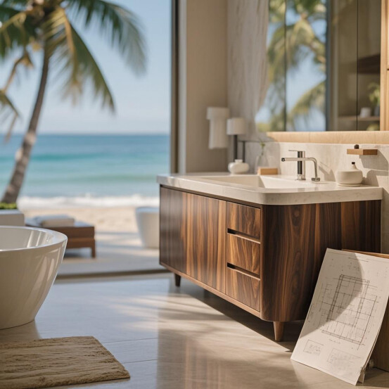 Sustainable Modern Minimalist Furniture for Cancun Seaside Resort Hotel