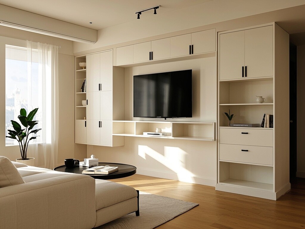 Create a modern-style home makeover with a creamy white color scheme!