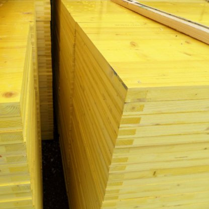 3 Layers Waterproof Yellow Shuttering Plywood Panel for Concrete Formwork