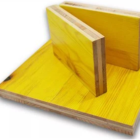 3 Layers Waterproof Yellow Shuttering Plywood Panel for Concrete Formwork