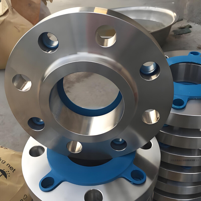 Flange with neck for flat welding