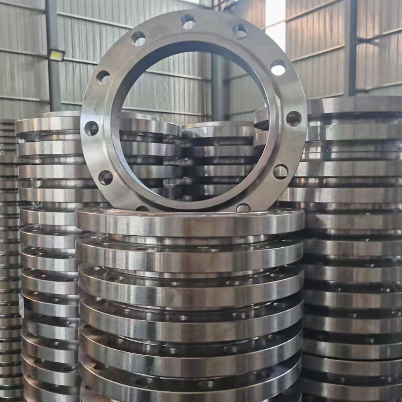 Flange with neck for flat welding